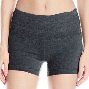 prAna Olympia Shorts Yoga Sustainable Womens M Athletic Earthy Granola Grey